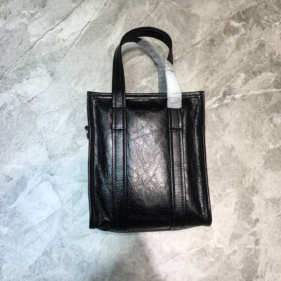 Balenciaga Bazar Mini Handbag Shopping Bag Black